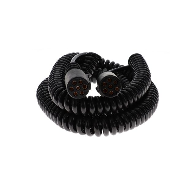 7 CORE ELECTRICAL COIL 10MTR INC BLACK MOULDED PLUGS