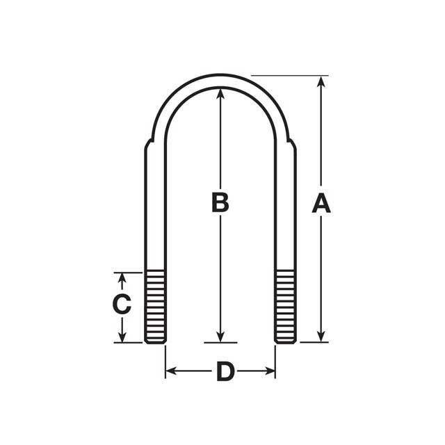 U BOLT ASSEMBLY M24 X 284MM