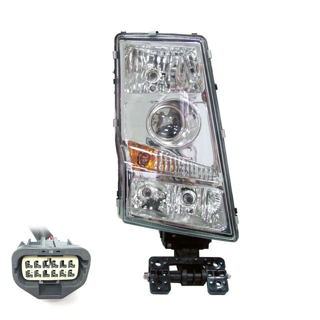 Headlamp RH to suit Volvo FH FM Series 2 (Oblong Plug)
