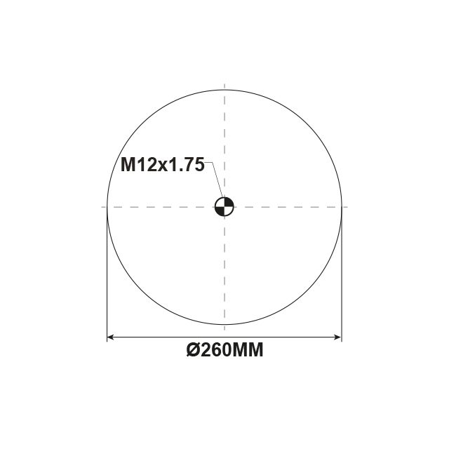 AIR SPRING ASSEMBLY (ASK024 ) METRIC CENTRAL MOUNT photo 3