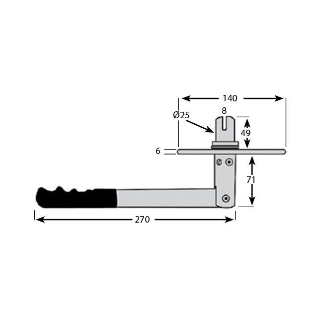 CURTAIN TENSIONER HANDLE UNIVERSAL photo 2