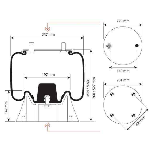 AIR SPRING ASSEMBLY (ASK001) PLASTIC PISTON NEWAY