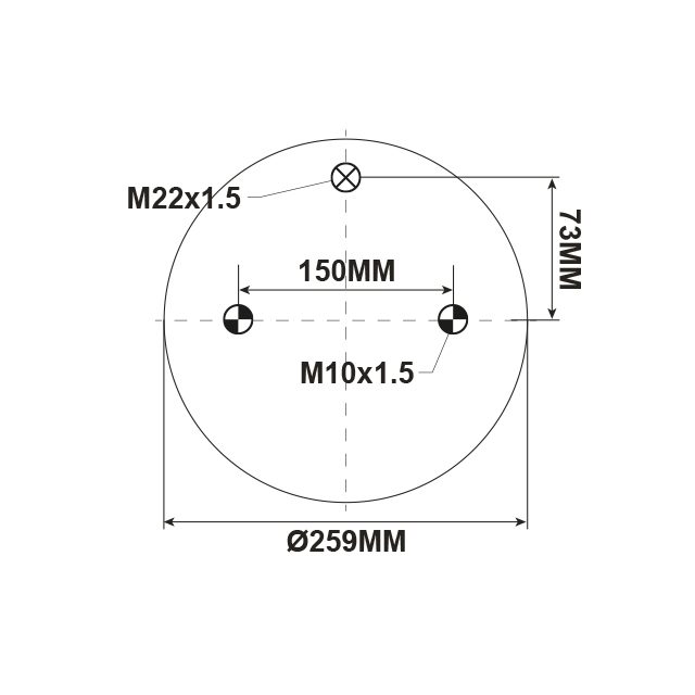 AIR SPRING ASSEMBLY (ASK042) 10" TOP PLATE WEWELER photo 2