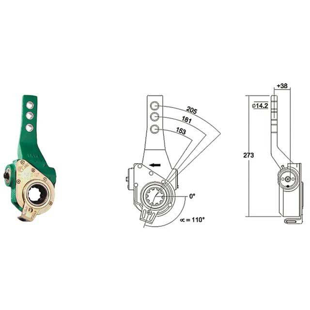 MEI AUTOMATIC SLACK ADJUSTER TRAILER STEER SAF L