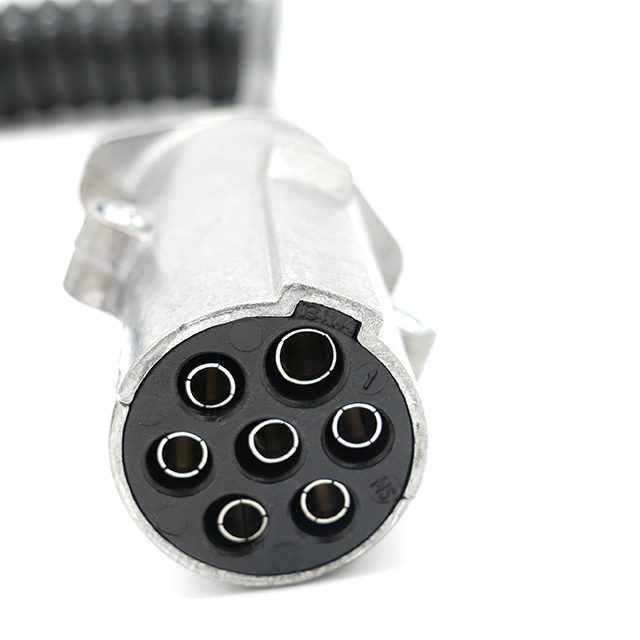 7 Core PU Black CV Coil 4m Ext - 2x24N Aluminium Plugs photo 3