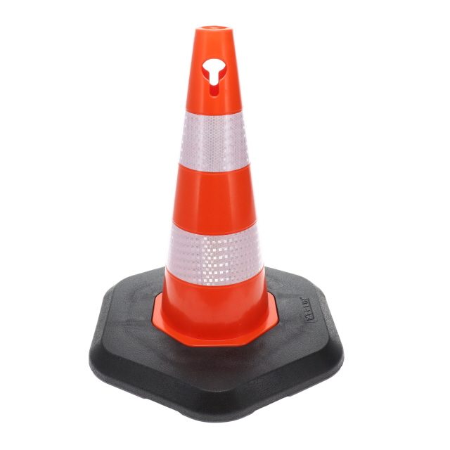 500MM ECOLIGHT TRAFFIC CONE - DOUBLE BAND - HEAVY BASE photo 4