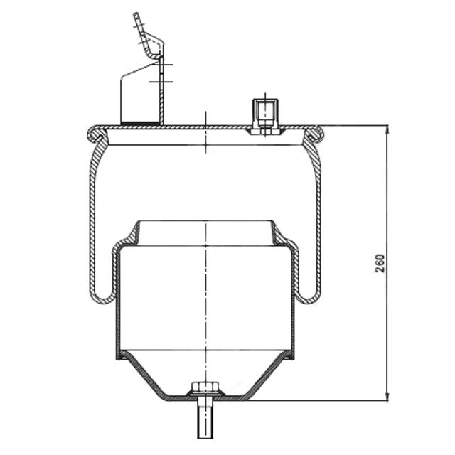 AIR SPRING ASSEMBLY (ASK057) STEEL PISTON VOLVO