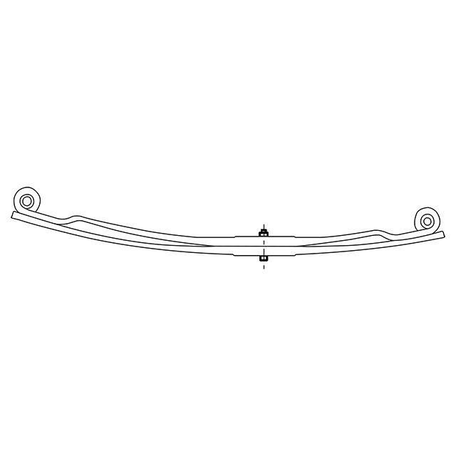 Leaf Spring Rear - 2 Leaf