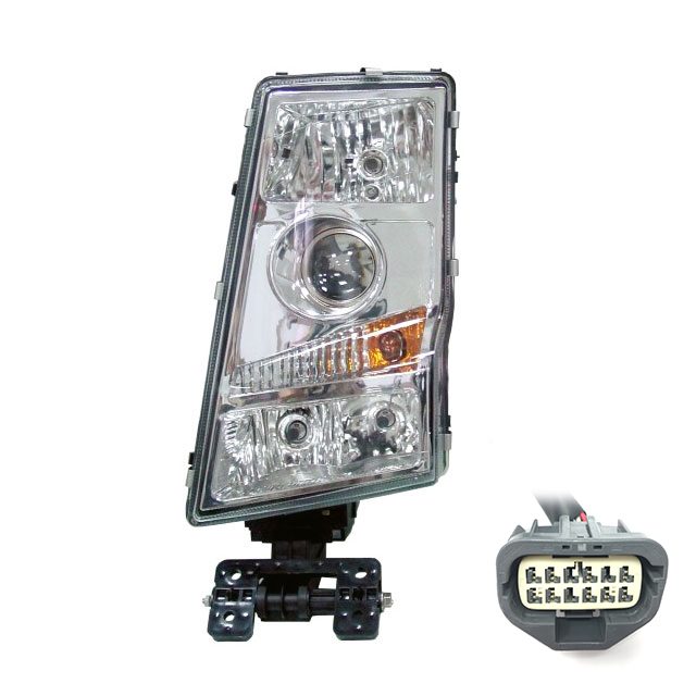 Headlamp LH to suit Volvo FH FM Version 2 (Oblong Plug)