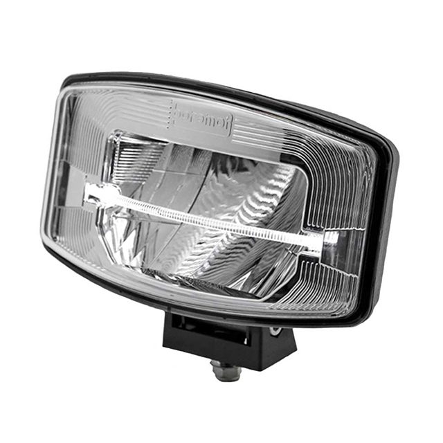 LED Driving Lamp with Light Bar Smoked Chrome