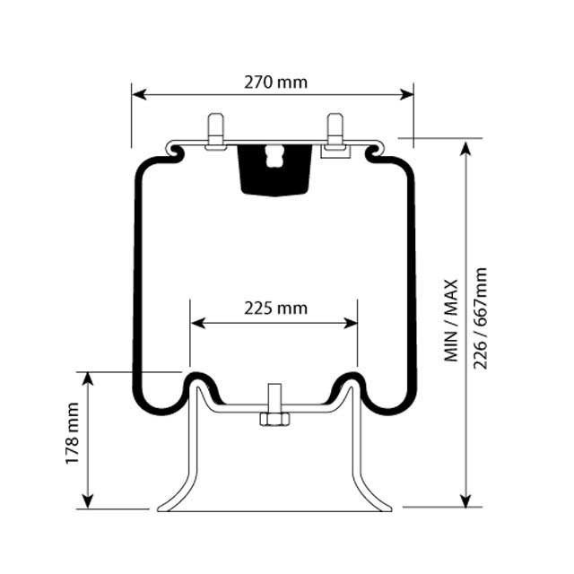 AIR SPRING ASSEMBLY (ASK008) PLASTIC PISTON SAF photo 2