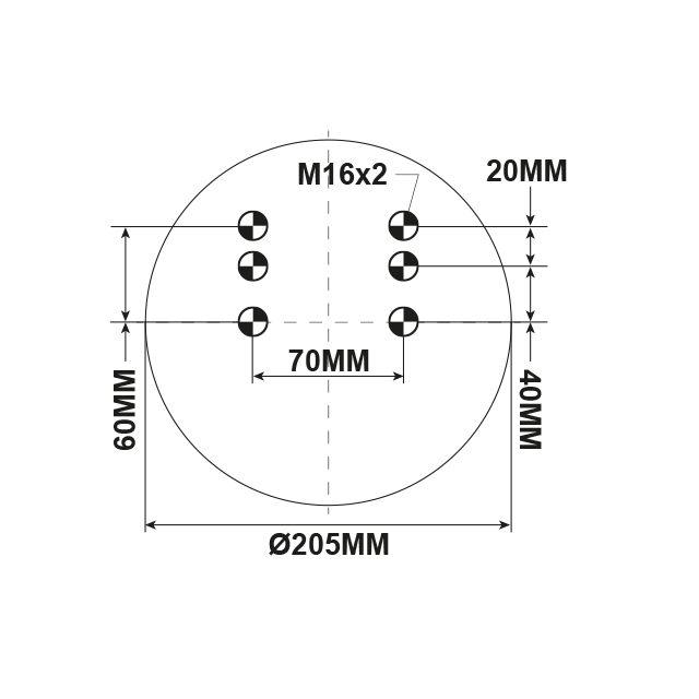 AIR SPRING ASSEMBLY (ASK020) STEEL PISTON BPW photo 3