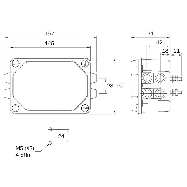 M111 Junction Box with 8 Way Terminal Block Double Height photo 2