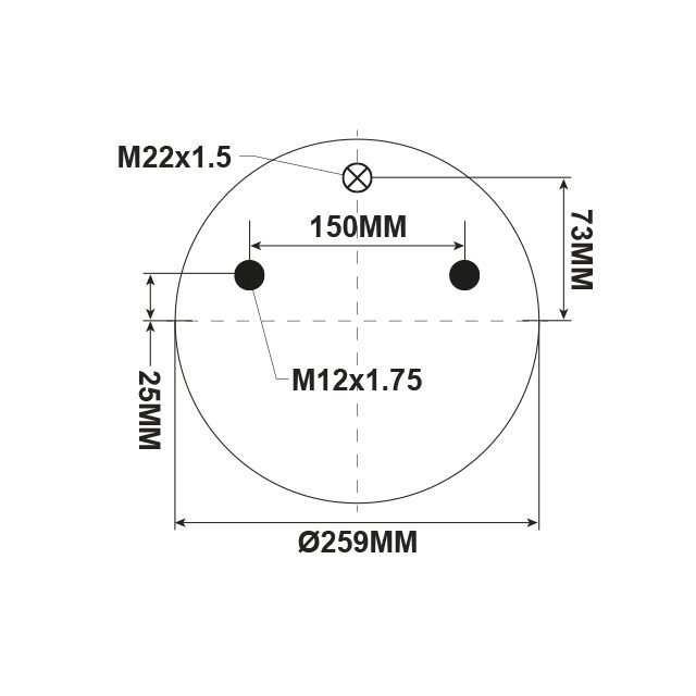 AIR SPRING ASSEMBLY (ASK006) 10" TOP PLATE photo 2