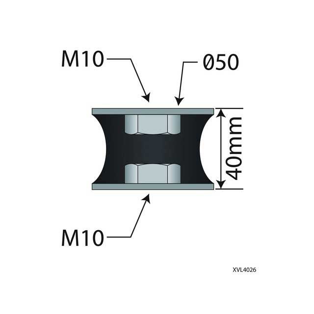 UNIVERSAL EXHAUST MOUNTING BUFFER M10