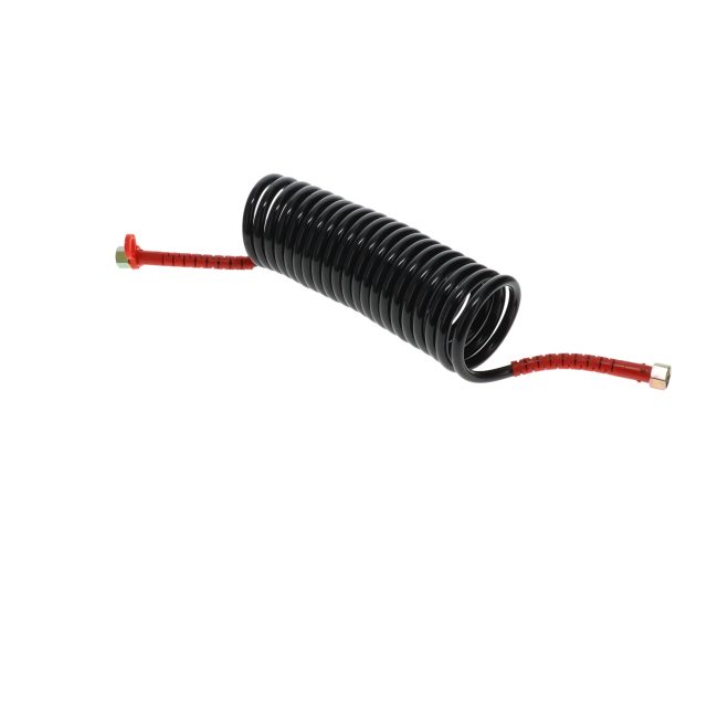 DIN Air Coil - 4.5m - Black with Red Tails - 2xM18F photo 2