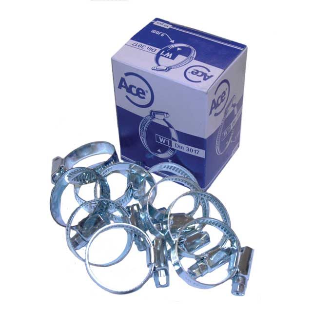 PKT10 HOSE CLIP SIZE MOO 1/2 - 5/8 OR 11 - 16 MM