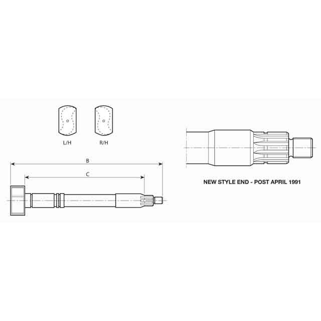 CAMSHAFT LH BPW O/A LENGTH 660MM photo 2