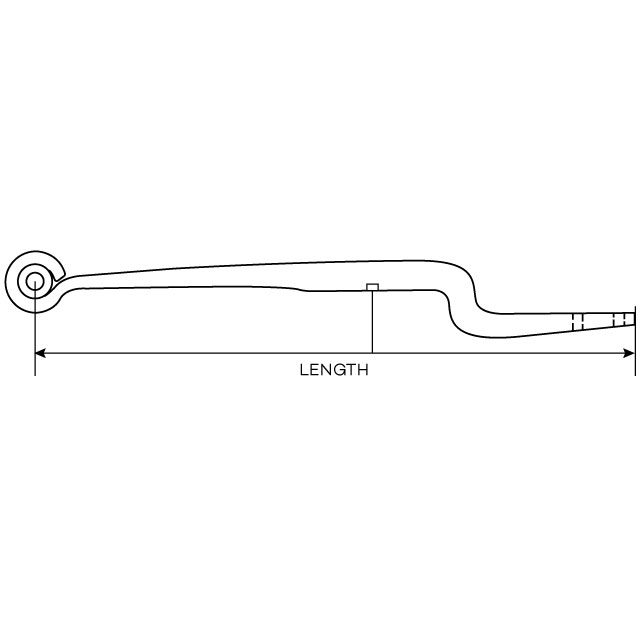 SINGLE LEAF TRAILING ARM 2 HOLE 62MM THICK