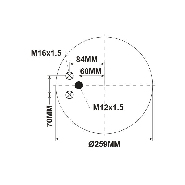 AIR SPRING ASSEMBLY (ASK233) HAS SENSOR STEEL PISTON MAN photo 2