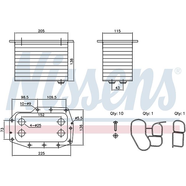 Nissens Oil Cooler To Suit DAF CF106