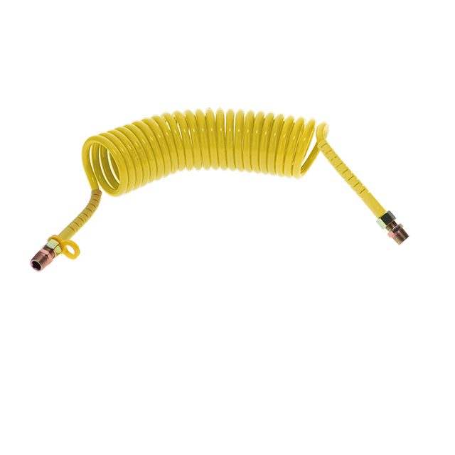 TUV Air Coil - 4.5m - Yellow with Yellow Tails - 2xM18F & 2xR1/2"