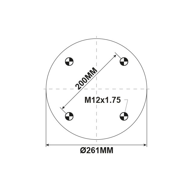 AIR SPRING ASSEMBLY (ASK002) STEEL PISTON MERITOR photo 3