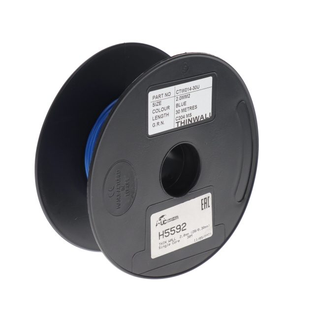 THIN WALL 2.0mm (28/0.30mm) BLUE Single Core 30M photo 2