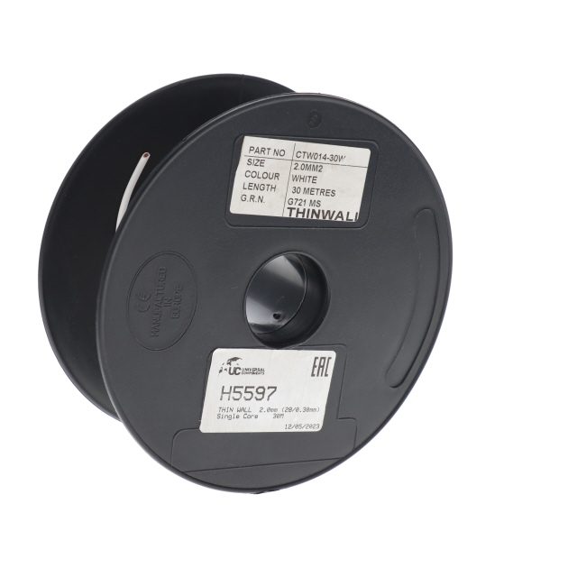 THIN WALL 2.0mm (28/0.30mm) WHITE Single Core 30M photo 3