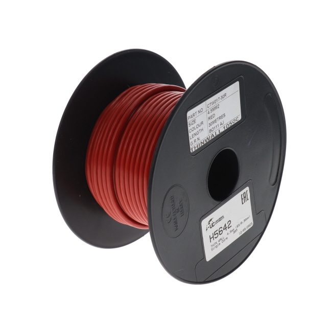 THIN WALL 4.5mm (65/0.30mm) RED Single Core 30M