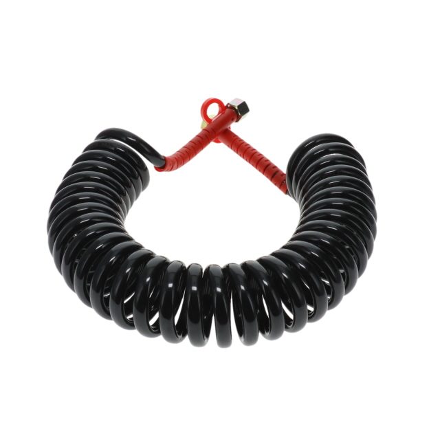 DIN Air Coil - 4m - Black with Red Tail 2x M18F Ends photo 3