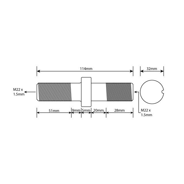 PKT10 WHEEL STUD ASSY photo 2