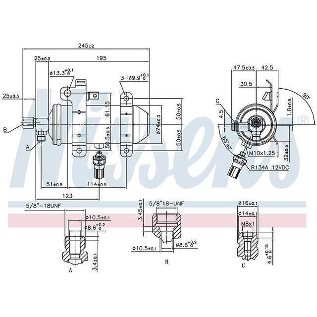 NISSENS RECEIVER DRYER TO SUIT RENAULT