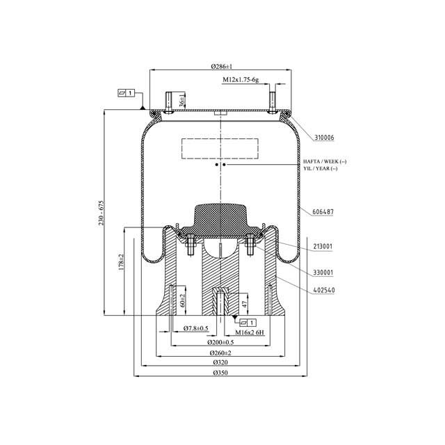 Air Spring Assembly SAF - Steel Piston