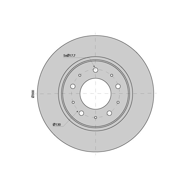 Brake Disc suits CITROEN Relay Rear