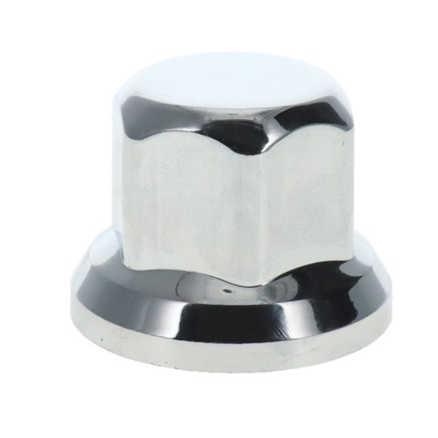 32MM SHORT WHEEL NUT COVER PLASTIC CHROME - H 40mm