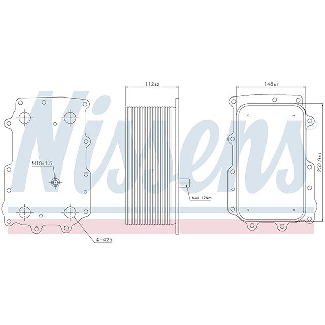 NISSENS OIL COOLER TO SUIT DAF