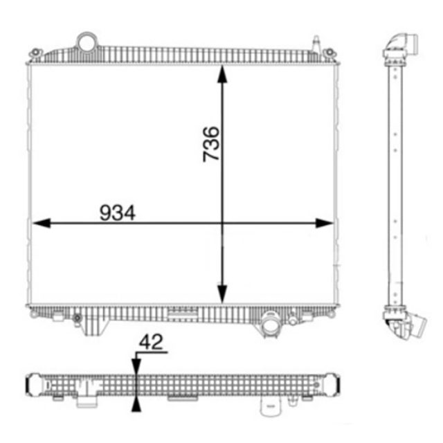 Radiator Core Only - To Suit Man TGS Euro 6 photo 2