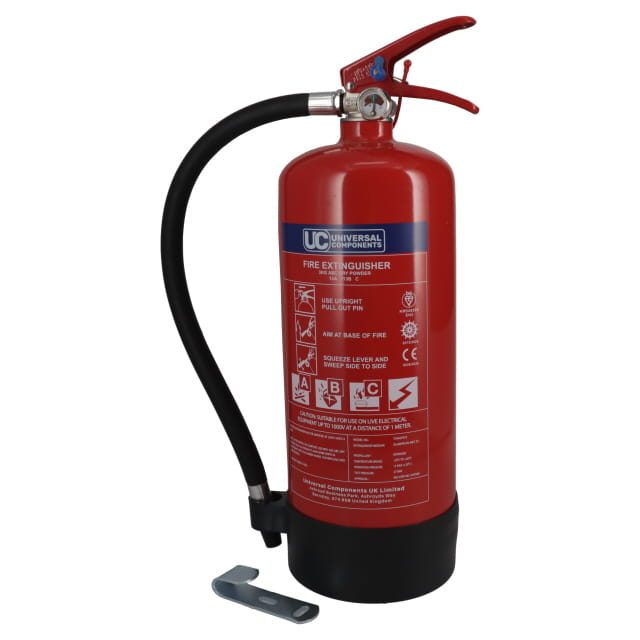 DRY POWDER EXTINGUISHER 3KG C/W WALL MOUNTING BRACKET
