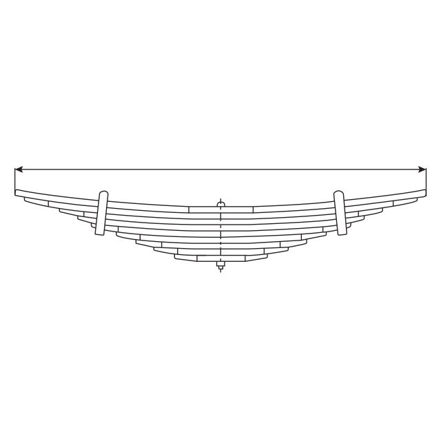 Leaf Spring Rear - 6 Leaf