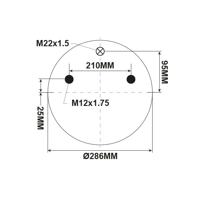 AIR SPRING ASSEMBLY (ASK002) - STEEL PISTON SAF photo 2