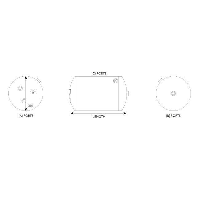 Air Tank 25 Litre 5 Port