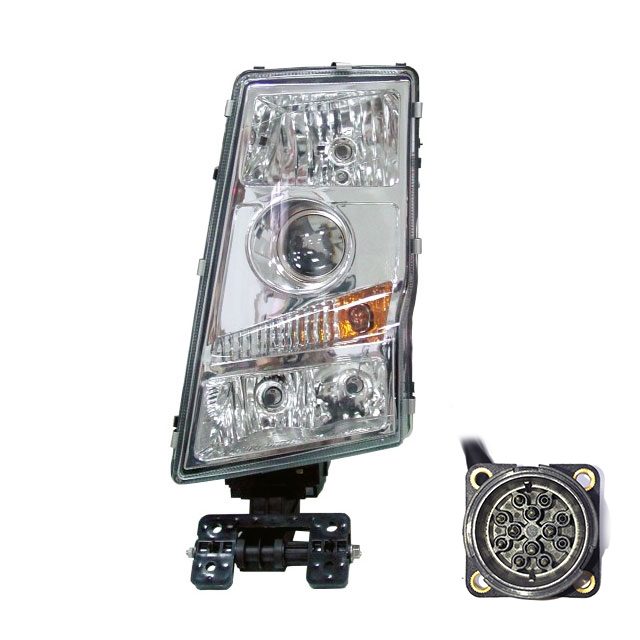 Headlamp LH to suit Volvo FH FM Series 2 (Round Plug)