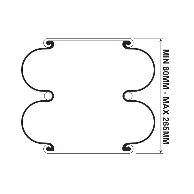 AIR SPRING (ASK009) DOUBLE CONVOLUTED