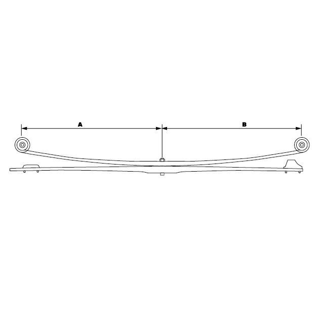 Rear Twin Leaf Spring to suit MERCEDES