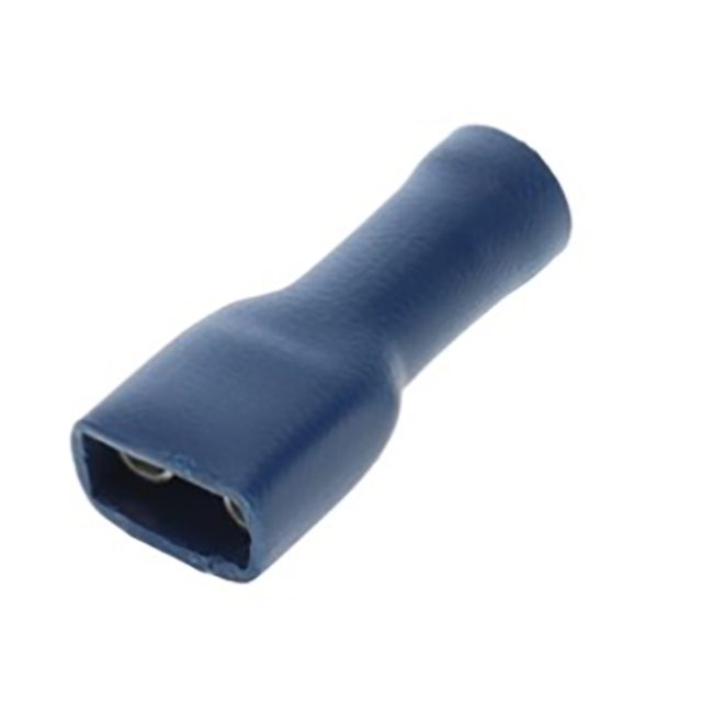Female Spade Connector Blue 6.3mm Fully Insulated
