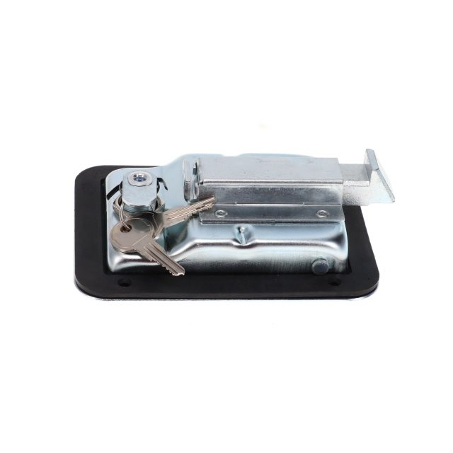Recessed Large Paddle Handle Zinc Plated c/w gasket & 2 keys