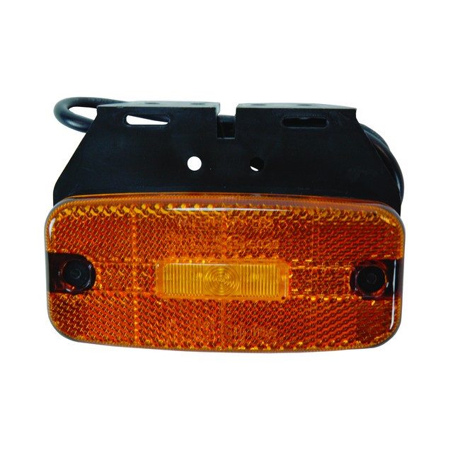 LED Amber Side Marker Lamp c/w Bracket