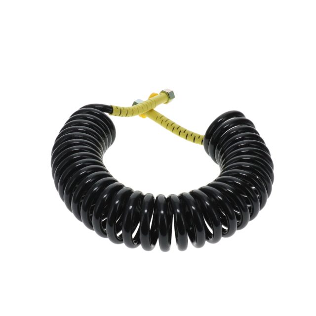 DIN Air Coil - 4m - Black with Yellow Tail 2x M18F Ends photo 3