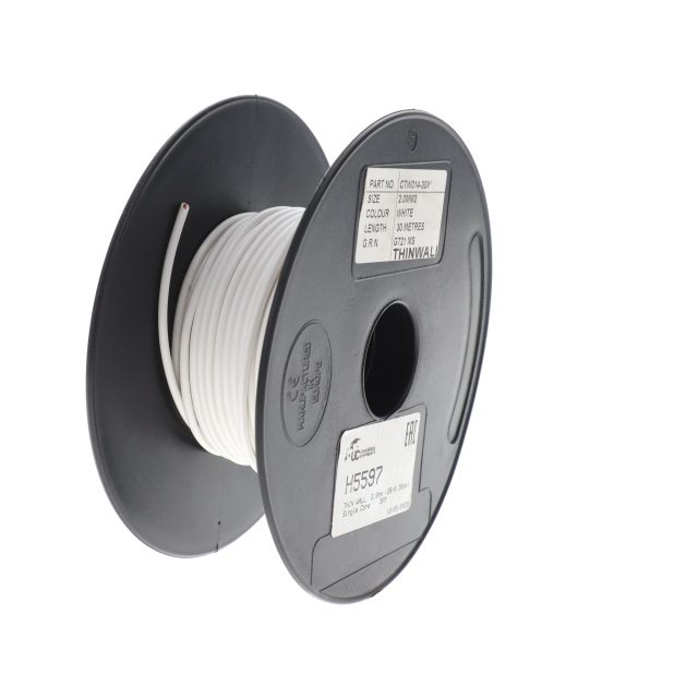 THIN WALL 1.0mm (32/0.20mm) WHITE Single Core 100M